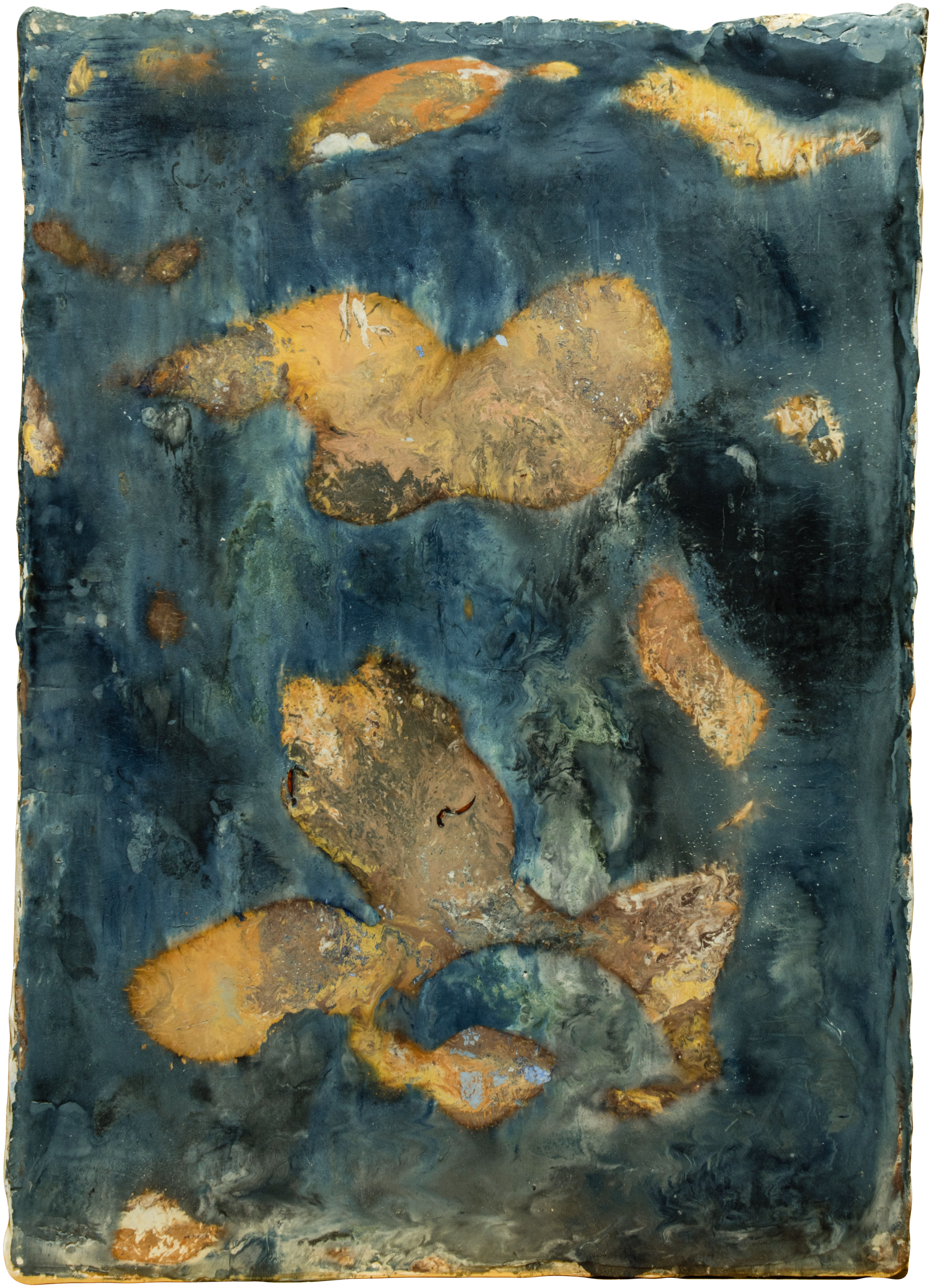 Untitled 2 — (2015 - 2026) — pigment, chalk, alkyd resin, and acrylic ground on linen and gator foam — 21 x 30 cm — by Daniel Small