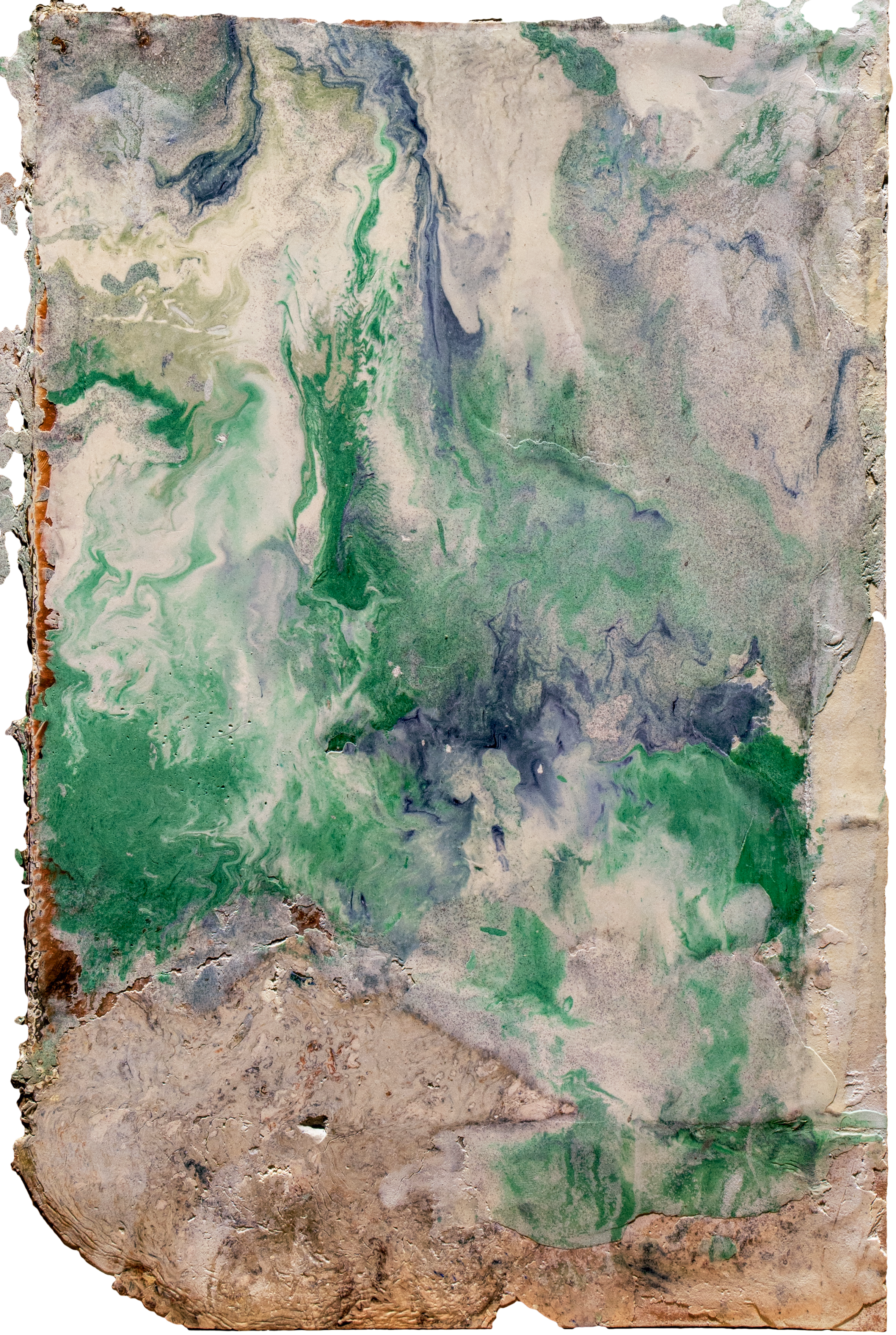 Untitled 3 — (2010 - 2026) — pigment, silicon carbide, chalk, oil, and alkyd resin on oil primed linen and gator foam — 14 × 20 cm — by Daniel Small
