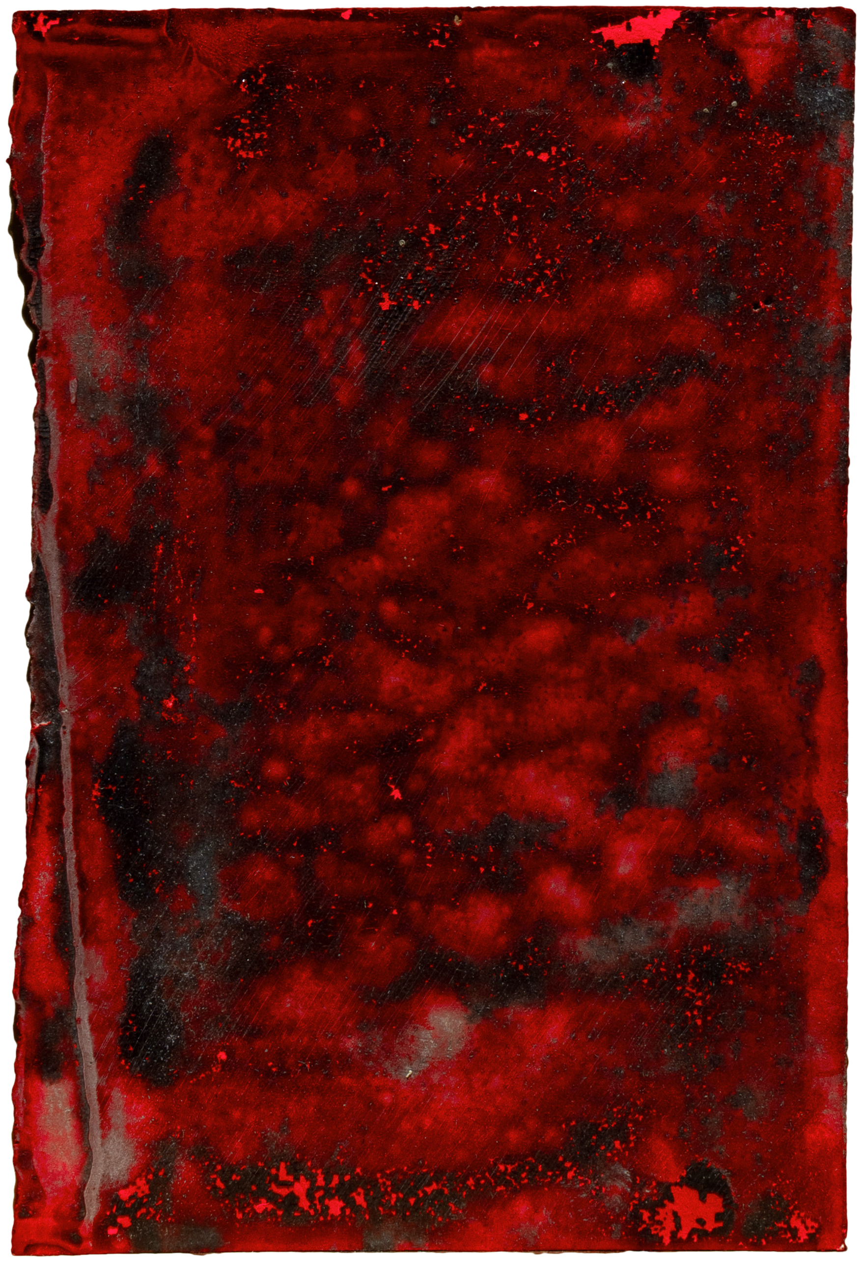 Untitled 7 — (2015) — chalk, shellac ink, and vinyl on watercolor paper — 16.5 × 11 cm — by Daniel Small