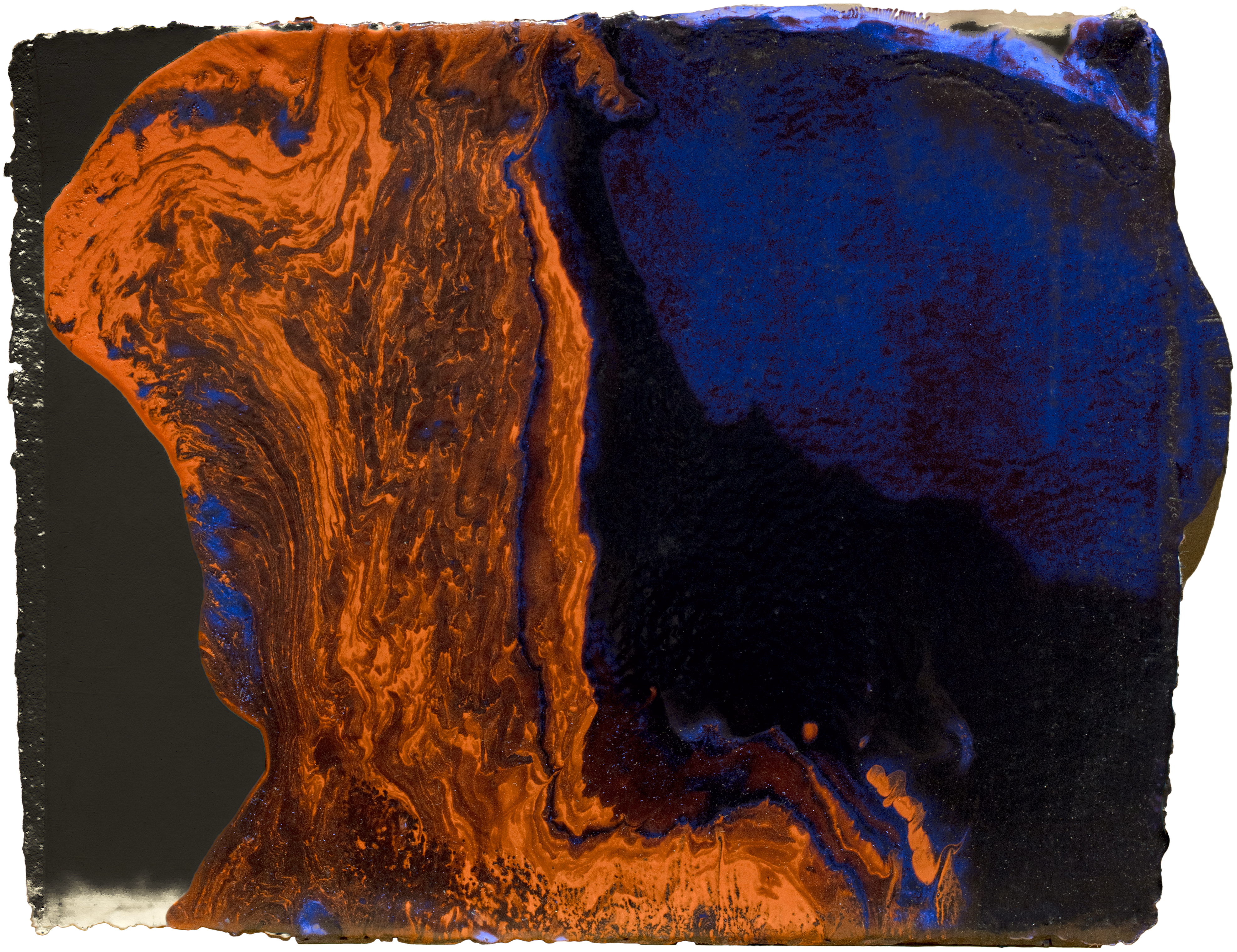 Untitled 8 — (2019 - 2026) — pigments, acrylic polymer, and acrylic ground on cotton rag paper — 32 × 25 cm — by Daniel Small