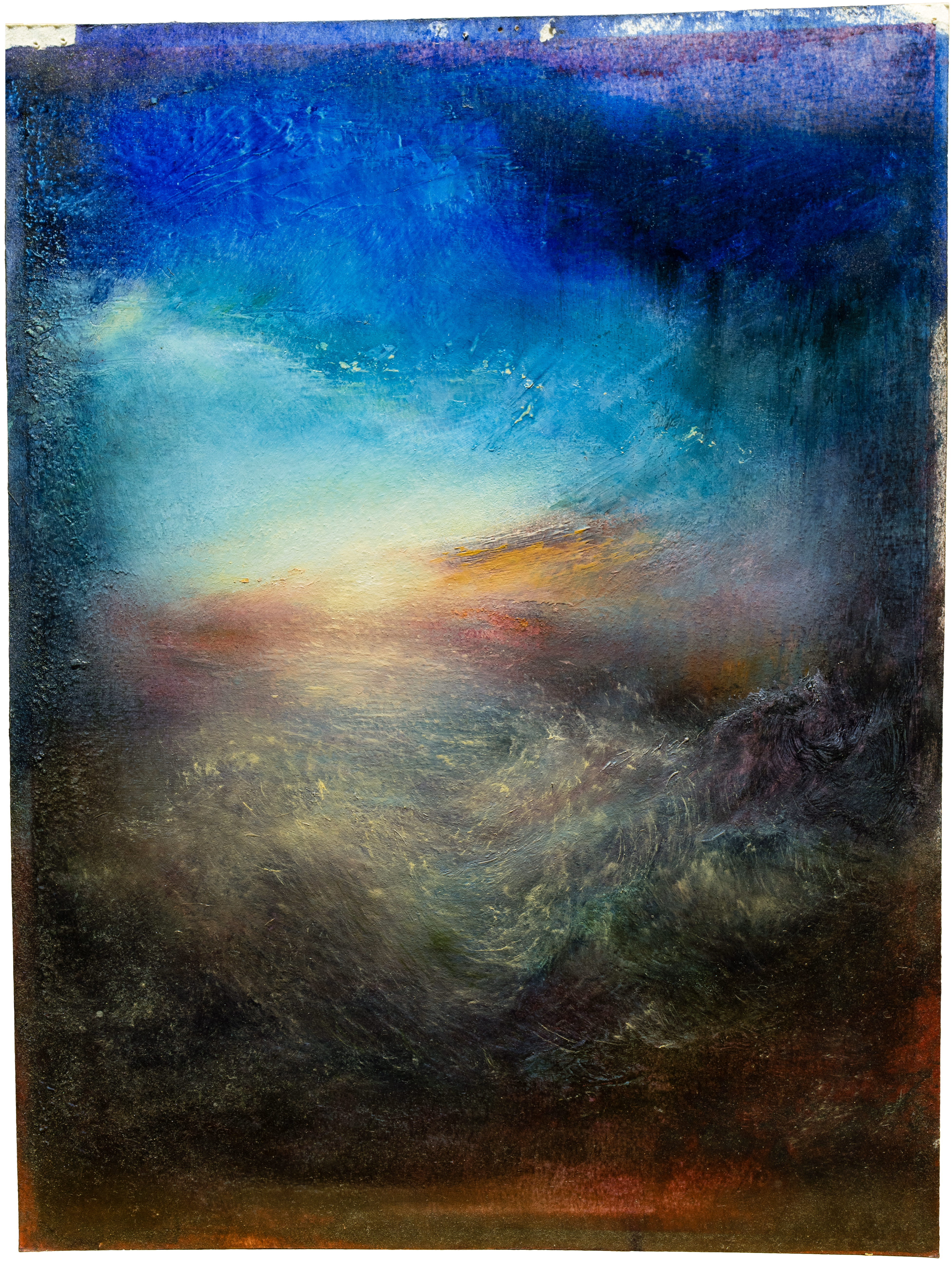 Untitled 10 — (2019) — pigment and oil on cotton rag paper — 29.7 × 42 cm — by Daniel Small